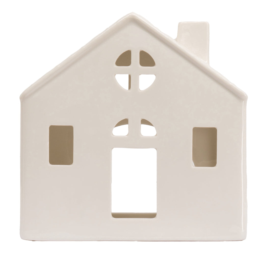 My Texas House Ceramic House Christmas Decoration, White, 5"