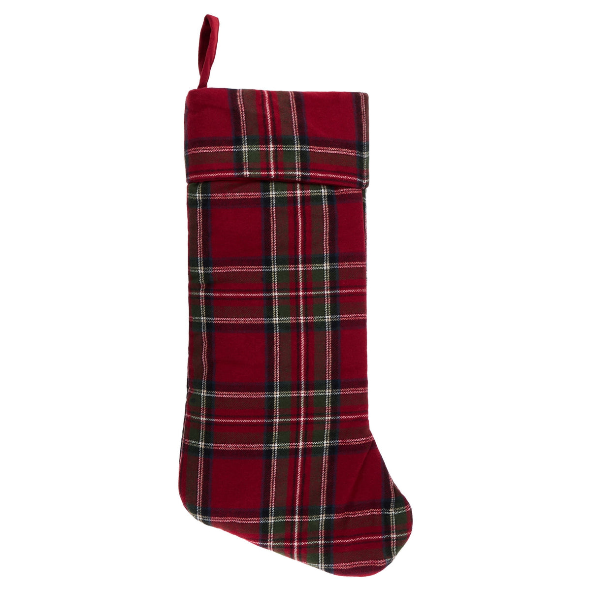 My Texas House Angie Plaid Christmas Stocking, Red, 20"