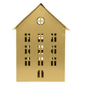 My Texas House Metal House Tealight Candle Holder Christmas Decoration, Gold, 8"