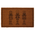 My Texas House Natural and Black Nutcracker Outdoor Coir Christmas Doormat, 18" x 30"