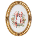 My Texas House Wreath Print in Frame Christmas Decoration, Multicolor, 7"