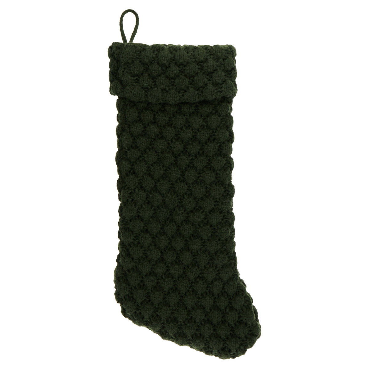 My Texas House Textured Knit Ralph Christmas Stocking, Green, 20"