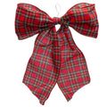 My Texas House Red Plaid Decorative Christmas Bow, 15"