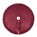 My Texas House Ruffle Red Velvet Christmas Tree Skirt, 60"