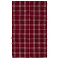 My Texas House Red Holiday Plaid Indoor/Outdoor Layering Christmas Rug, 24" x 38"