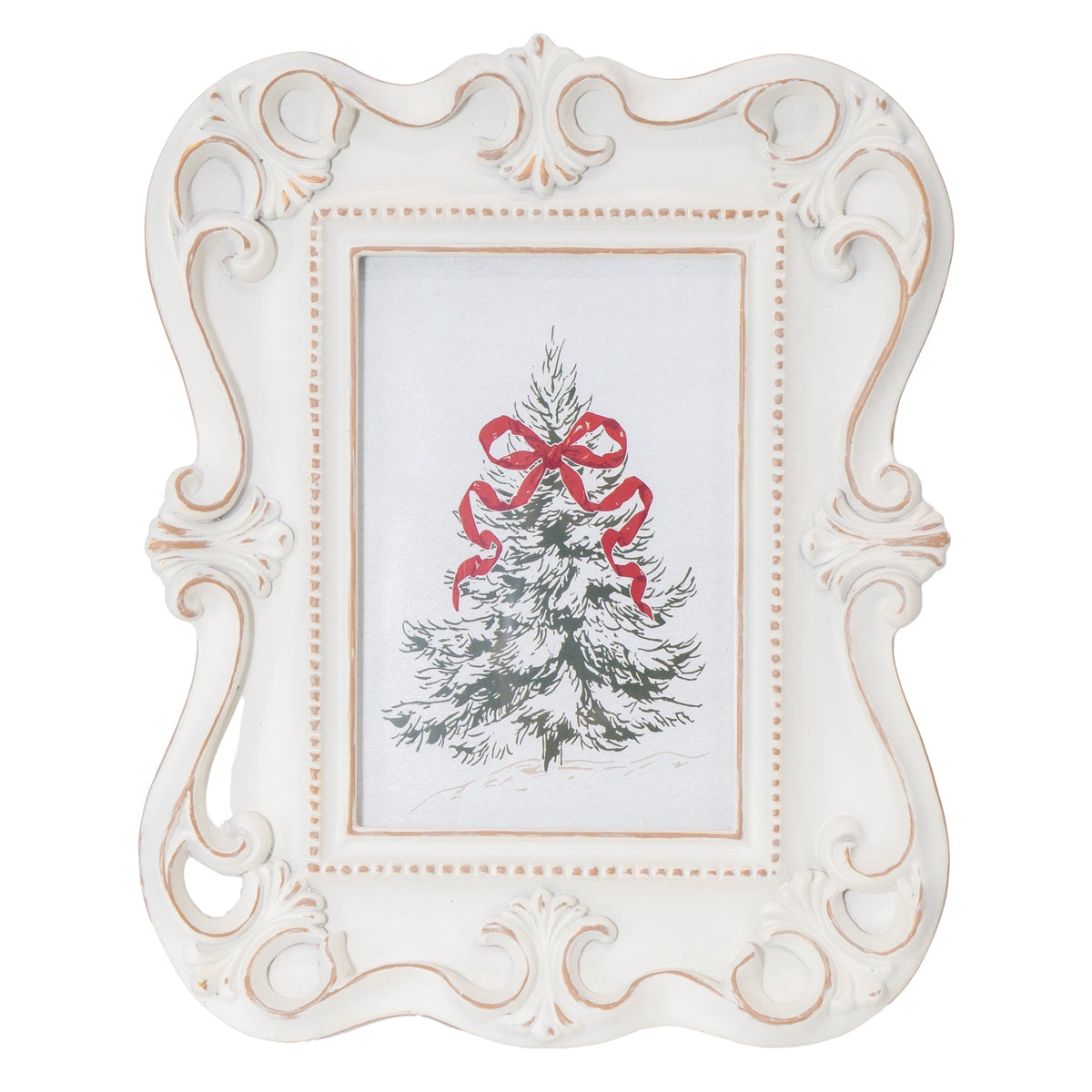 My Texas House Tree Print in Frame Christmas Decoration, Multicolor, 9.8"