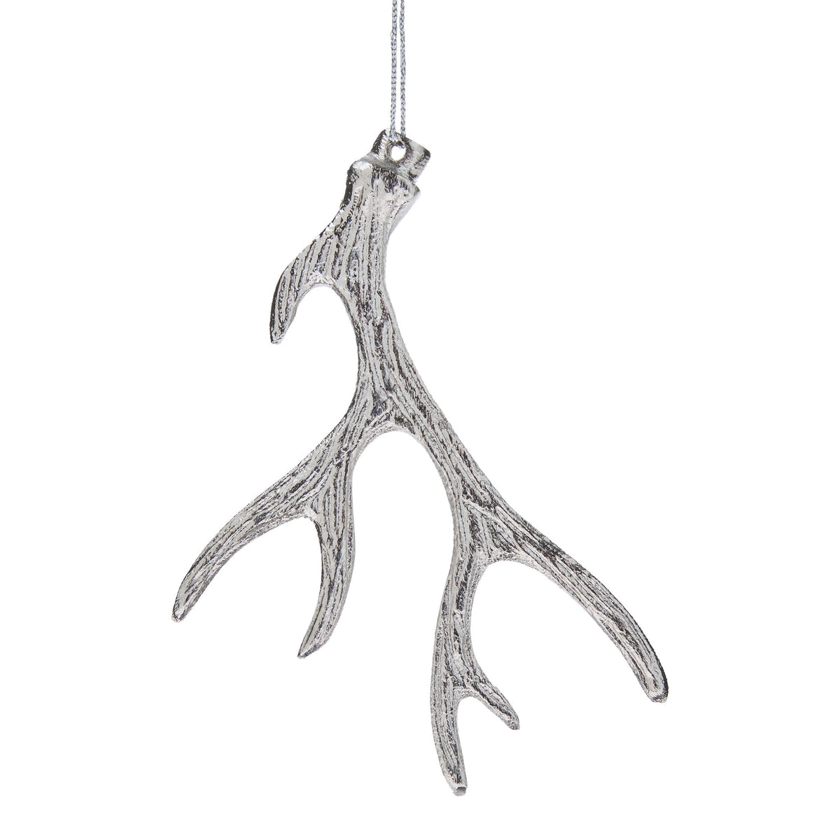Silver Metal Deer Antler Christmas Ornament, 5", by Holiday Time