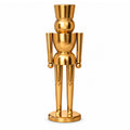 My Texas House Metal Christmas Decorative Nutcracker, Gold, 24"