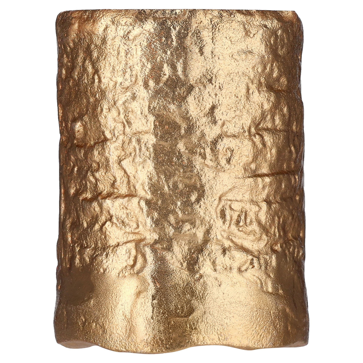 Small Metal Christmas Pillar Candle Holder, Rustic Gold, 4", by Holiday Time