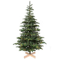 Mayhihi 7FT Pre-Lit Artificial Full Christmas Tree with 400 Lights, Hinged Premium 941 PE & PVC Mixed Branch Tips, Wooden Base, Green