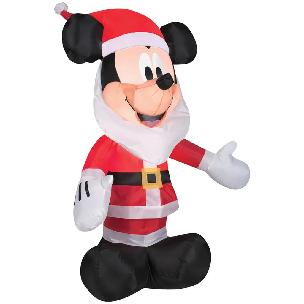 Mickey Mouse with Santa Beard Airblown Christmas Decoration