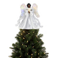 Mr. Christmas 12 in. Fiber-Optic Animated Tree Topper - Black Angel