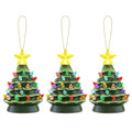 Mr. Christmas Nostalgic Ceramic Tree Ornaments - Green, Set of 3