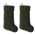 My Texas House Ralph Green Textured Knit Christmas Stockings, 20" x 10" (2 Count)