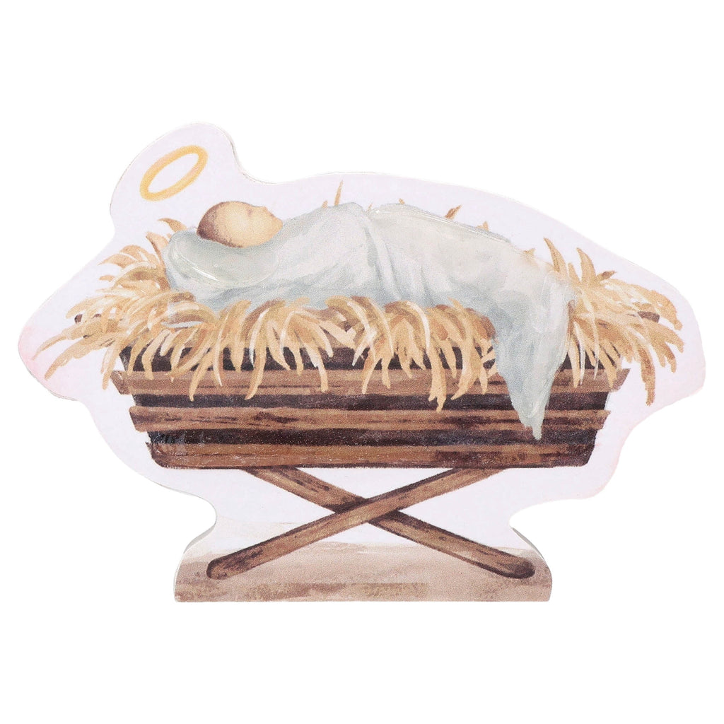 Jesus in Manger Christmas Decoration, Multicolor, 5.8" x 4", by Holiday Time