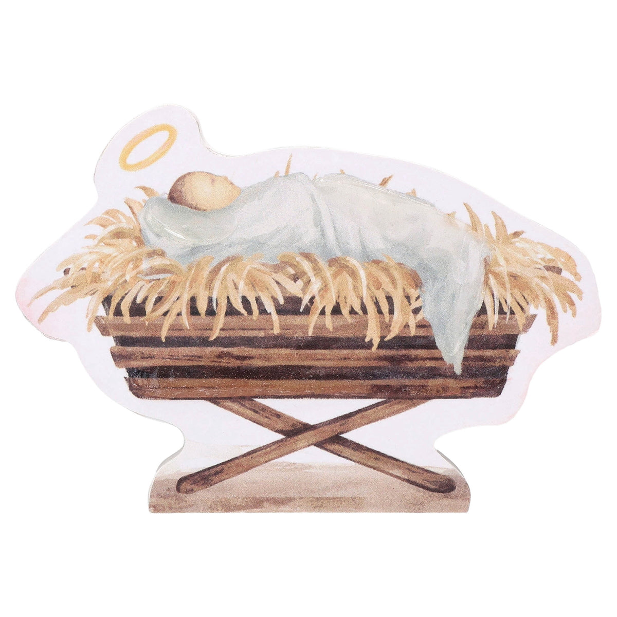 Jesus in Manger Christmas Decoration, Multicolor, 5.8" x 4", by Holiday Time