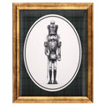 My Texas House Nutcracker Print Framed Under Glass Christmas Wall Art, Green Plaid, 8"x10"