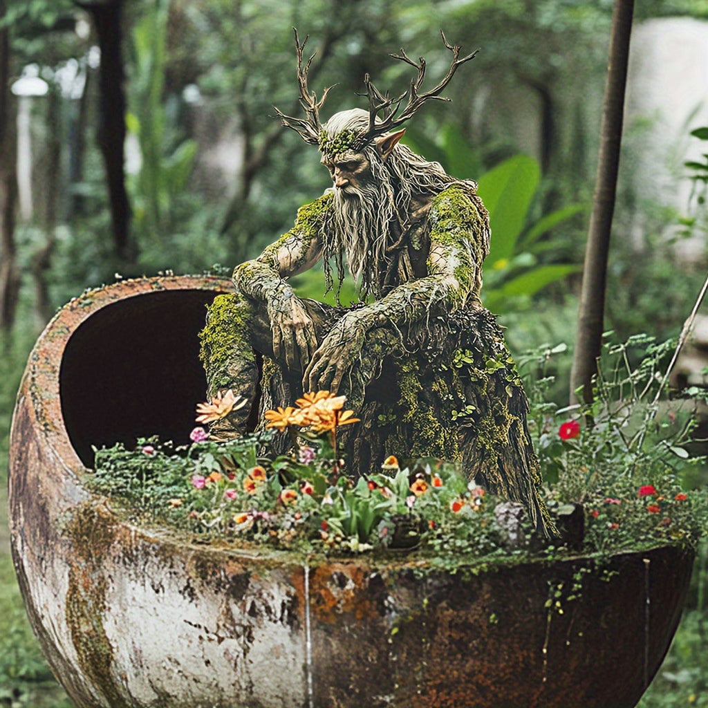 Nkmbld Clearance & Promo! Garden Ornaments, Garden Sculpture Acrylic Potted Plants and Courtyard Decorative Floor Tiles, Housewarming Ornament for Patio, Lawn, Yard, Pathway
