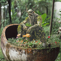 Nkmbld Clearance & Promo! Garden Ornaments, Garden Sculpture Acrylic Potted Plants and Courtyard Decorative Floor Tiles, Housewarming Ornament for Patio, Lawn, Yard, Pathway