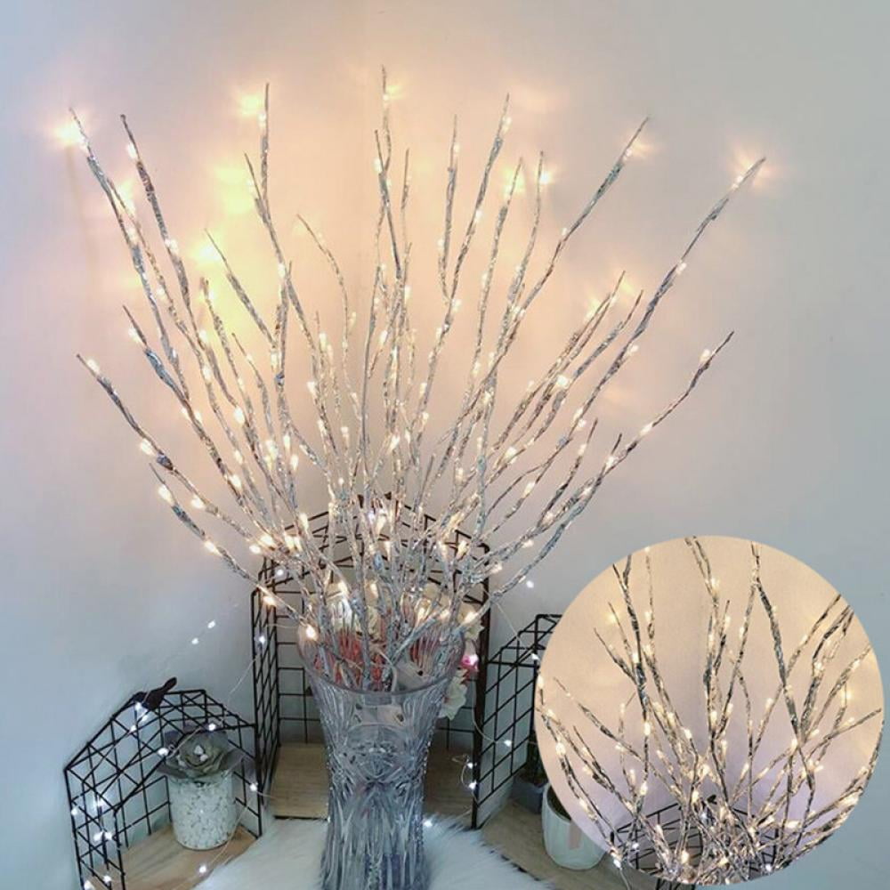 Nordic Style Simulation Tree Branches for Christmas Home Party Decoration Light Single 20 Lights (5pcs Branches)