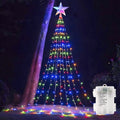 AVOXEZOR Christmas String Lights for Tree, 180 LEDs Christmas Tree Lights with 8 Modes Timer, Waterproof Fairy Lights for Christmas Tree Wall Indoor Outdoor Decor, Multicolor