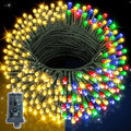Ollny 66ft 200 LED Christmas String Lights, 11 Lighting Modes 3 Timing Waterproof Indoor Outdoor Color Changing Christmas Lights for Decorations