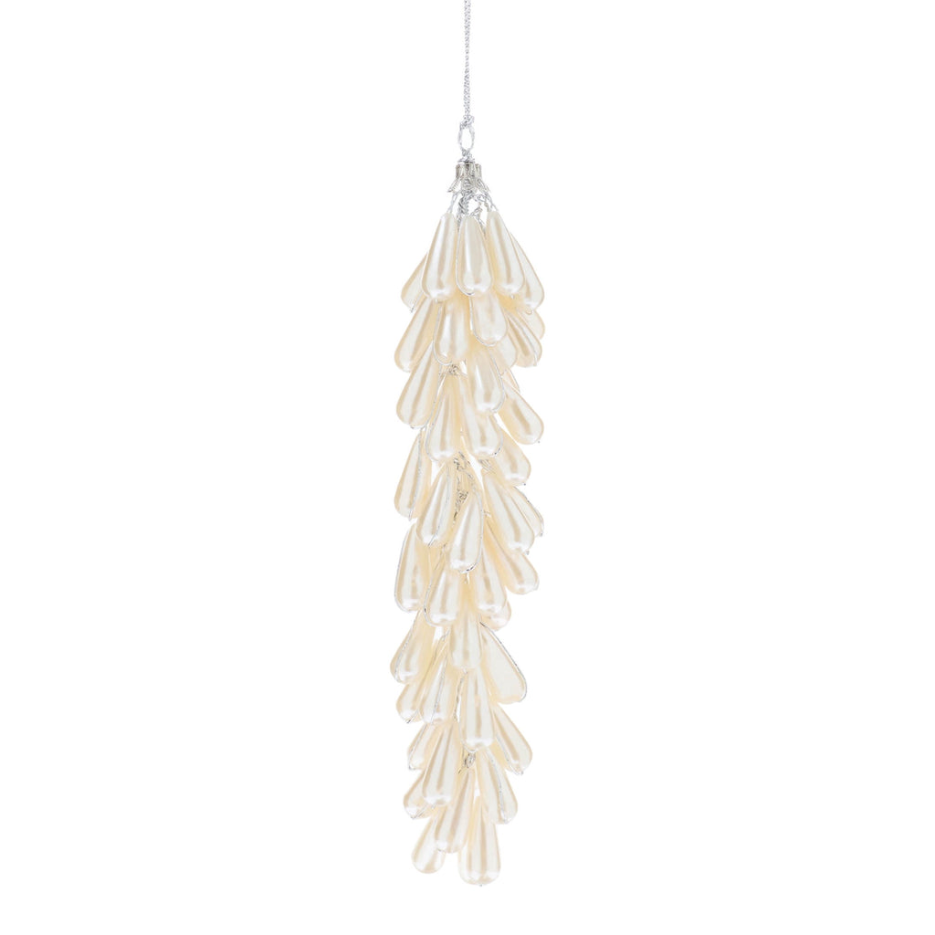 White Pearl String Christmas Ornament, 7", by Holiday Time