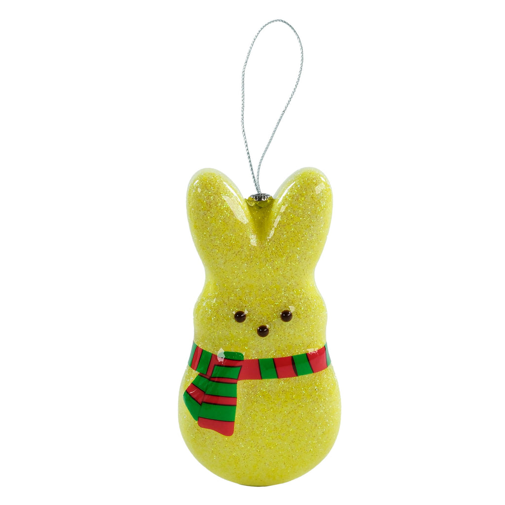 Peeps Yellow Bunny Christmas Ornament with Glitter Finish, 1 Piece