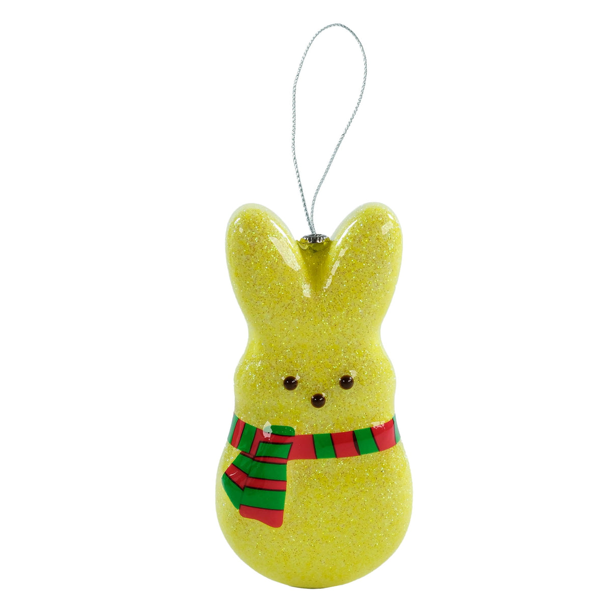 Peeps Yellow Bunny Christmas Ornament with Glitter Finish, 1 Piece