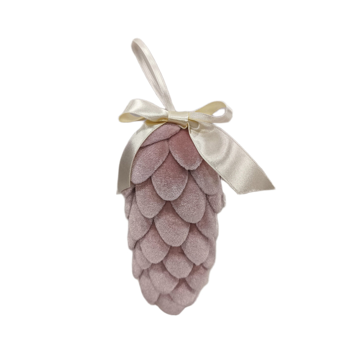 Pink Fabric Pinecone Christmas Ornament, 6", by Holiday Time