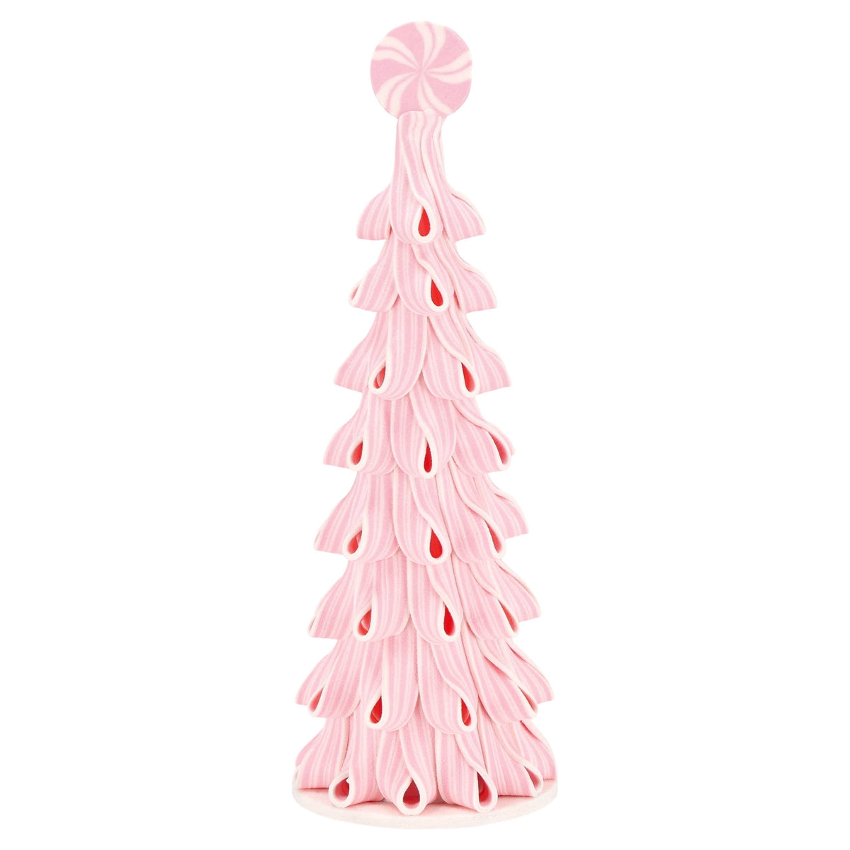 Clay Dough Ribbon Candy Tree Christmas Decoration, Pink and White, 14.3", by Holiday Time