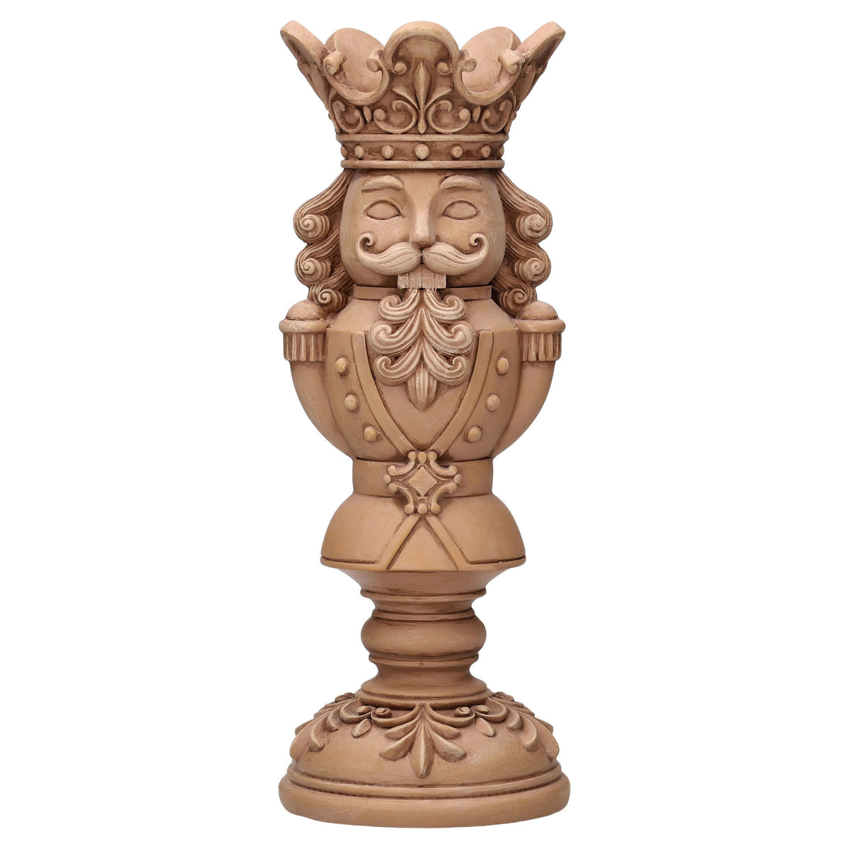 Brown Polyresin Nutcracker Christmas Pillar Candle Holder, 12", by Holiday Time