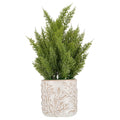 Greenery Christmas Arrangement in Ceramic Pot, Green and White, 16", by Holiday Time