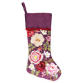 Velvet Floral Christmas Stocking, Purple, 18", by Holiday Time