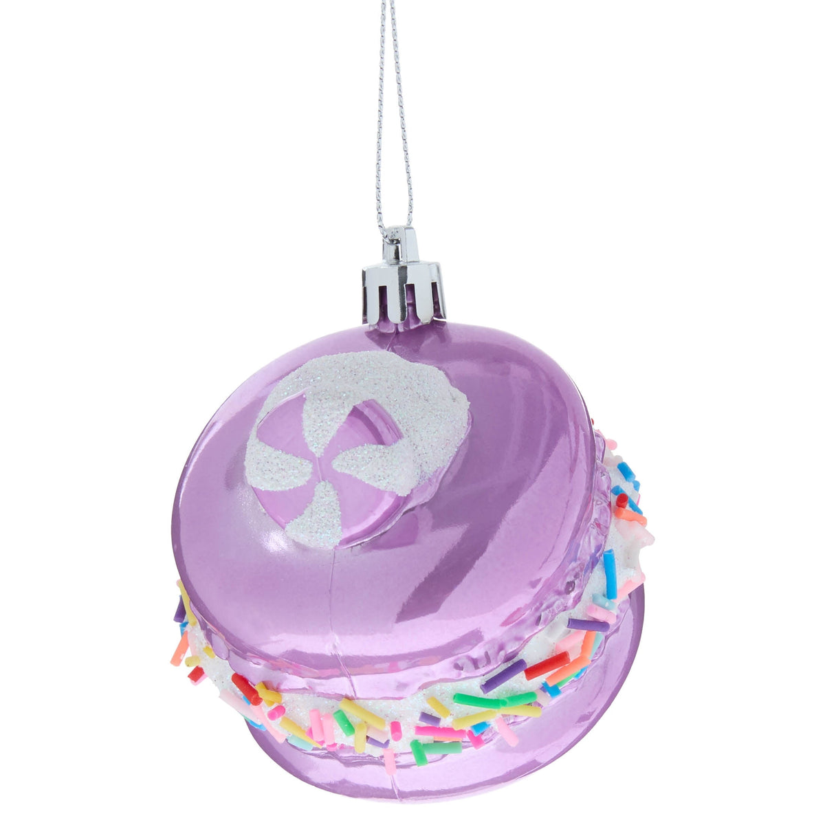 Purple Pearlised Macaron Christmas Ornament, 2.8", by Holiday Time