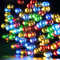 Somnr Christmas Lights Solar String Lights 72ft 200 LED Fairy Lights 8 Modes Ambiance Lighting for Outdoor Patio Lawn Landscape Garden Home Wedding (MultiColor)