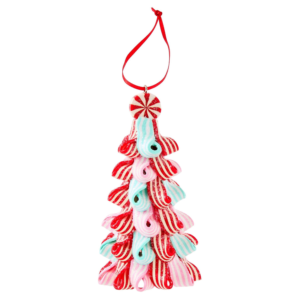 Red/Pink/Blue Ribbon Candy Tree Christmas Ornament, 4.5", by Holiday Time