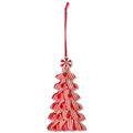 Red and White Ribbon Candy Christmas Tree Ornament, 4.5", by Holiday Time