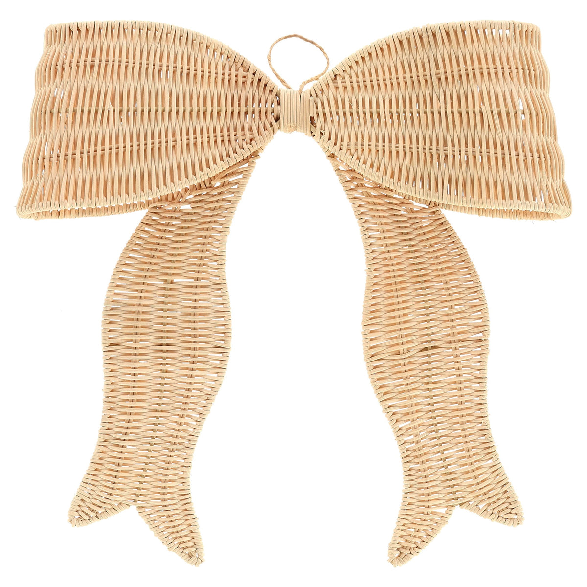 Woven Rattan Bow Christmas Decoration, Beige, 14", by Holiday Time