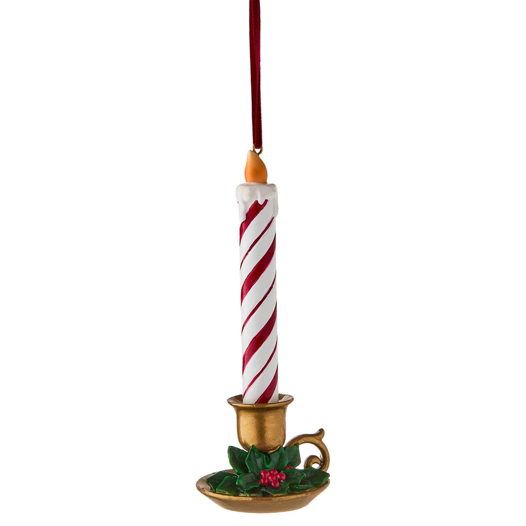 Red and White Stripe Candle Christmas Ornament, 6", by Holiday Time