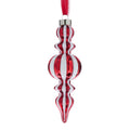 Red and White Glass Finial Christmas Ornament, 6.5", by Holiday Time