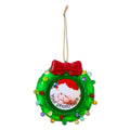 Mr. Christmas Recordable Picture Frame Wreath Ornament, Green