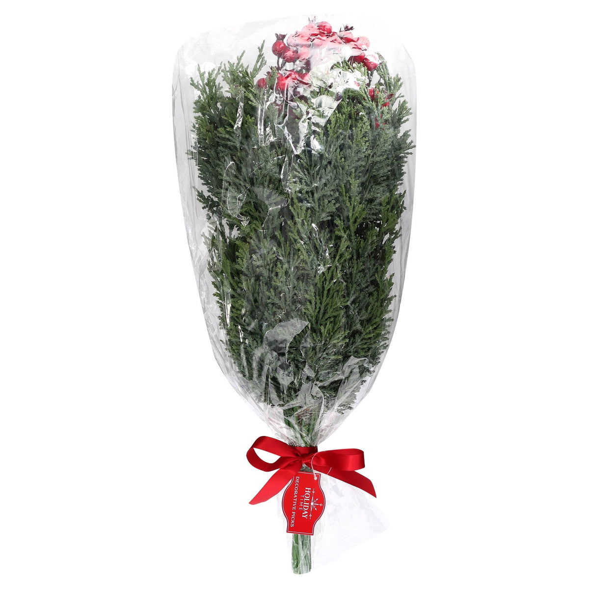 Red Berries and Greenery Decorative Christmas Picks, 21", by Holiday Time