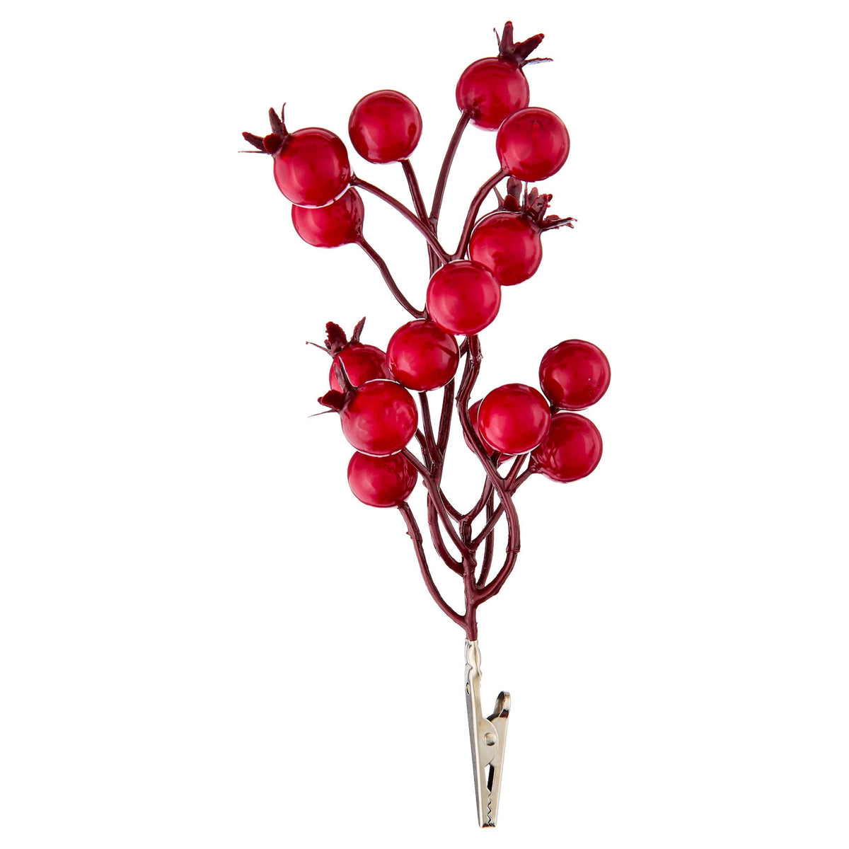 Red Berries Mini Christmas Clip Ornament, 6", by Holiday Time