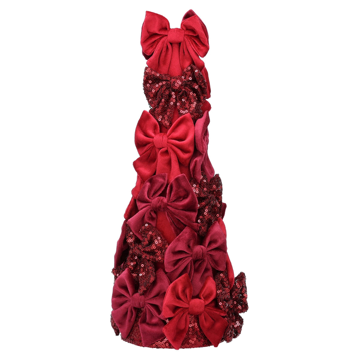 Bow Tree Christmas Decoration, Red, 16", by Holiday Time