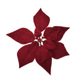 Red Glitter Poinsettia Christmas Clip Ornament, 11", by Holiday Time