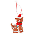 Multicolor Clay Dough Gingerbread Cat with Hat Christmas Ornament, 4.5", by Holiday Time