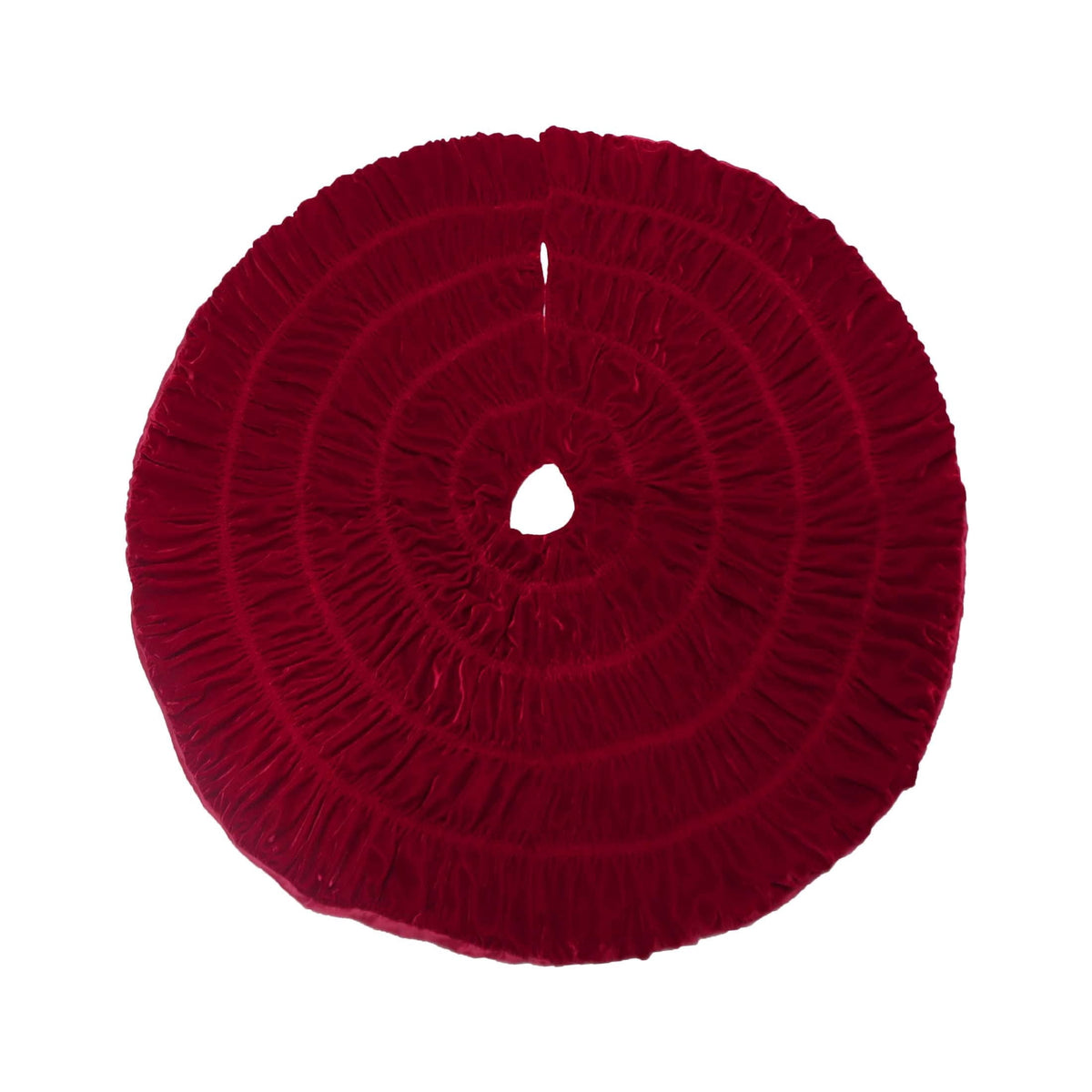 Velvet Ruffle Christmas Tree Skirt, Red, 48", by Holiday Time