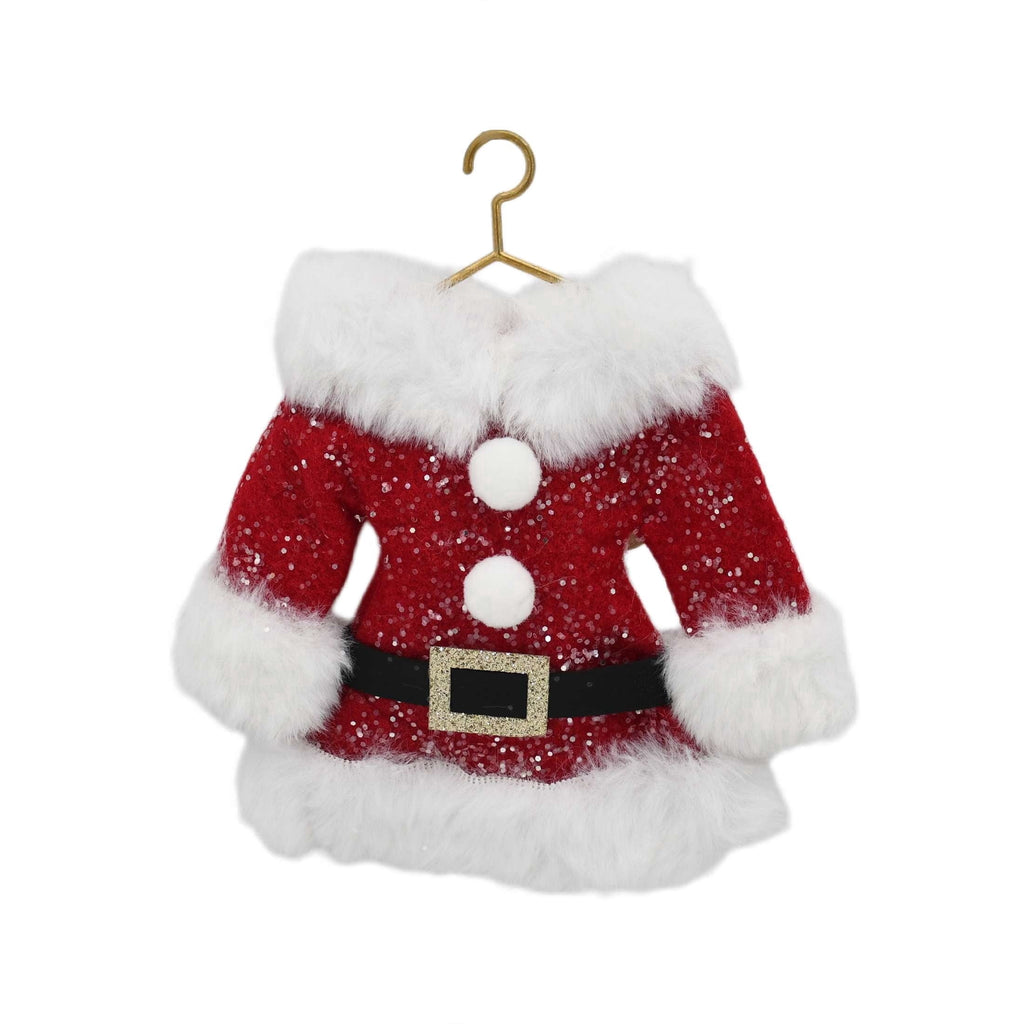 Red and White Fabric Mrs. Claus Suit Christmas Ornament, 6.5", by Holiday Time