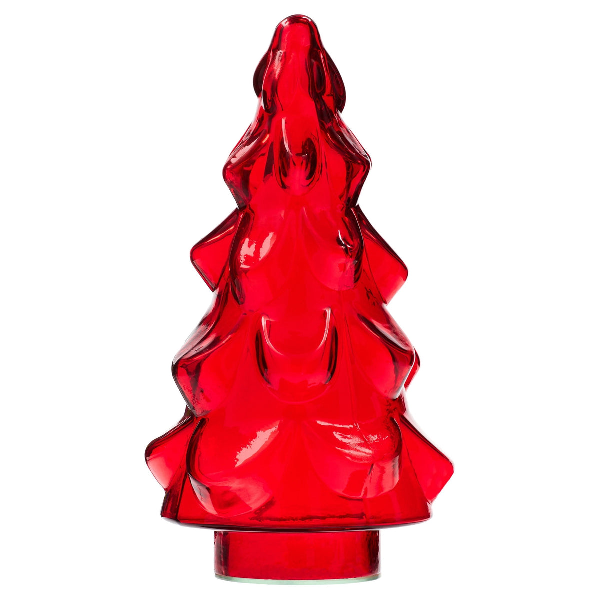Small Glass Tree Christmas Decoration, Red, 10", by Holiday Time